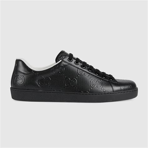 gucci ace negros|Gucci ace gg embossed.